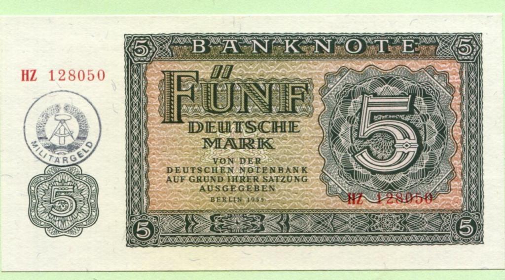 Fünf Deutsche Mark Schein 