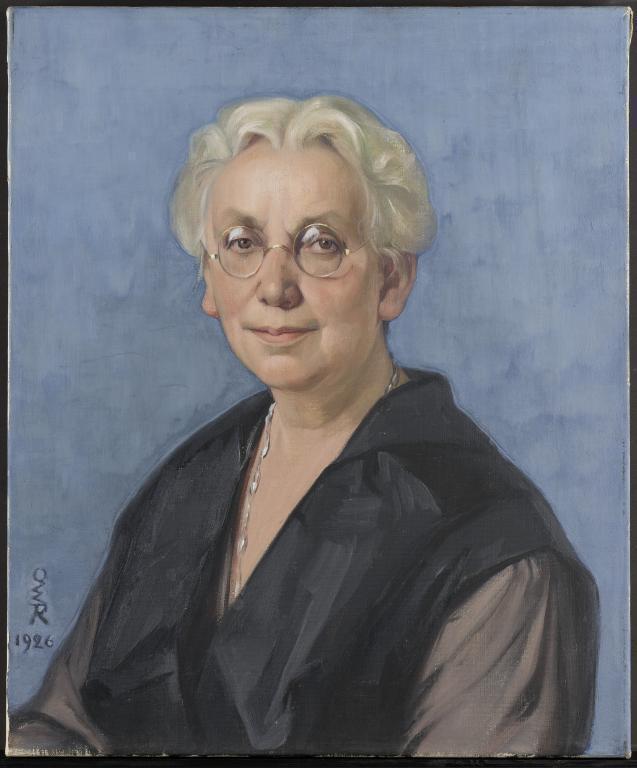 Ottilie W. Roederstein, Porträt Meta Quarck-Hammerschlag, Frankfurter Kommunalpolitikerin und Frauenrechtlerin, Öl auf Leinwand, bez. OWR 1926, Inv.-Nr. B1398 © HMF. Foto: Horst Ziegenfusza