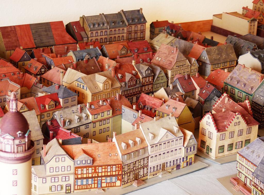 Der Schlossplatz im Altstadt-Modell von C.H.Fischer © HMF