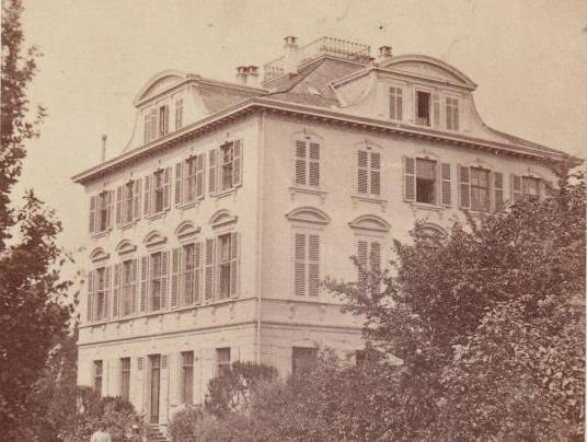 Historische Villa Metzler, vor dem Umbau 1862, Foto: Historisches Archiv B. Metzler seel. Sohn & Co.